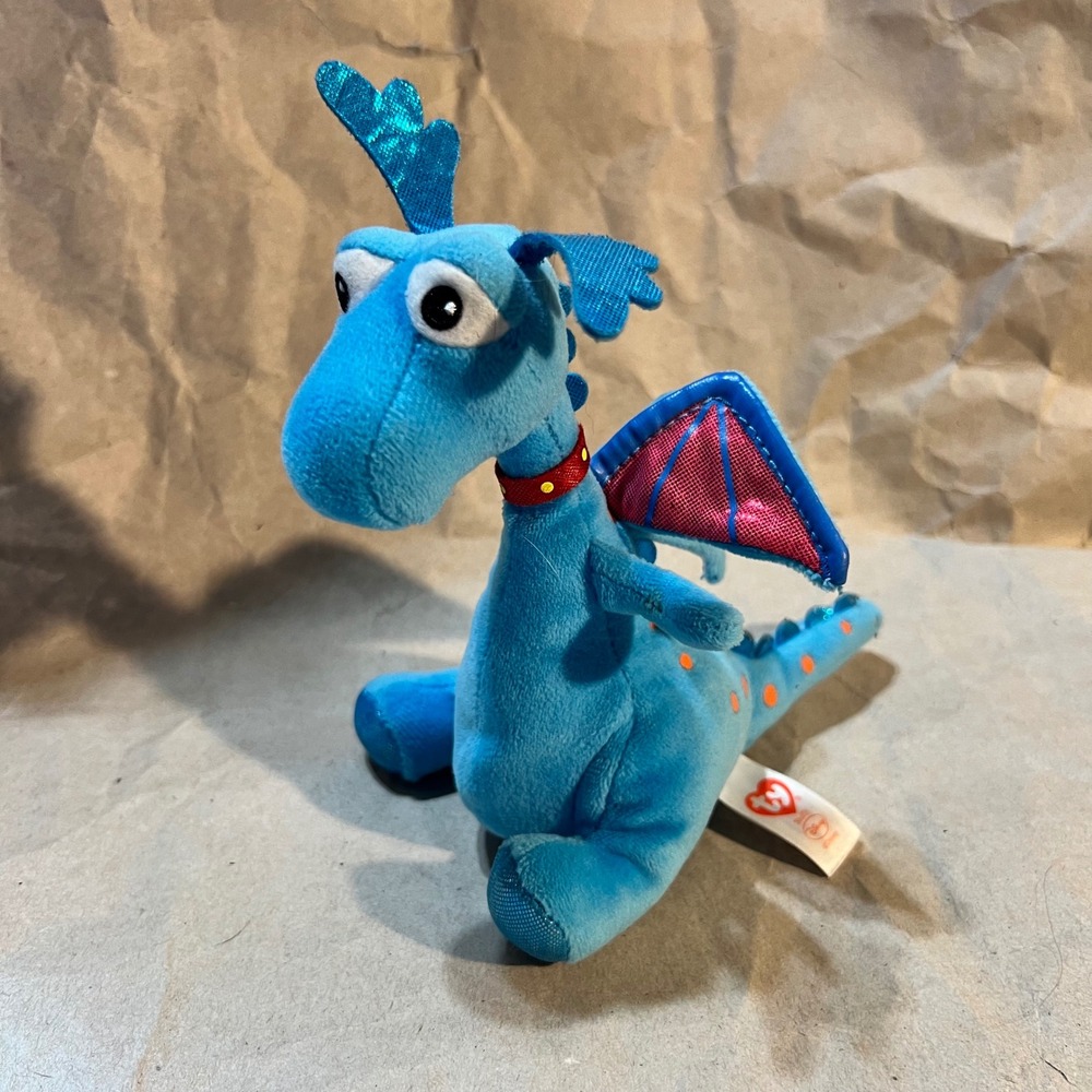 Ty Small Stuffy Dragon Plush Blue‎ Disney Doc McStuffins Beanie Baby 2013